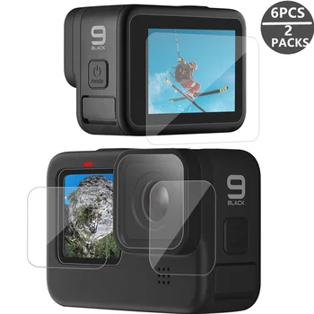Temperli Cam Ekran Koruyucu için GoPro Hero 11 10 9 Siyah Lens Koruma koruyucu film için Gopro9 Gopro10 Kamera Aksesuarı