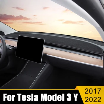 Tesla Modeli 3 2017-2020 2021 2022 Model Y 2021 2022 Araba Dashboard Kapak Güneş Gölge Pad Gösterge Paneli Masa Paspaslar Aksesuarları