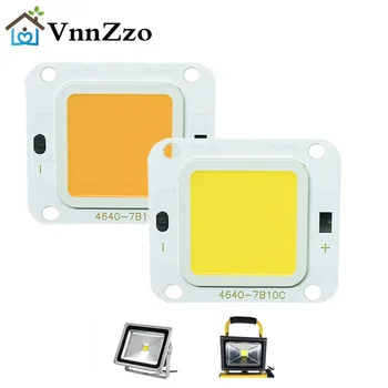 VnnZzo LED COB Çip 10W 20W 40W Süper Güç 50W 60W 70W DIY Projektör Spot Ampuller Diyot LED Tavan Lambası Lamba Kaynağı