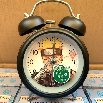 Yeni Anime Naruto çalar saat Elektronik KidsRound Numarası Karikatür Çan Kuvars Bip Saati Ev Dekorasyon Retro Taşınabilir