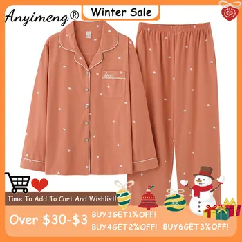 Yeni Sonbahar Kış Pijama Setleri pamuklu gecelik Kızlar için Şal Yaka Elegance Pijama Kimono Hırka Katı Kadın Pijama