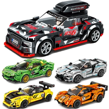 YENİ Serisi R56 Bagaj Geri Çekin Ünlü Supercar Hız Şampiyonları Yarış Arabası Spor Yapı Taşları Tuğla Setleri Kiti Modeli