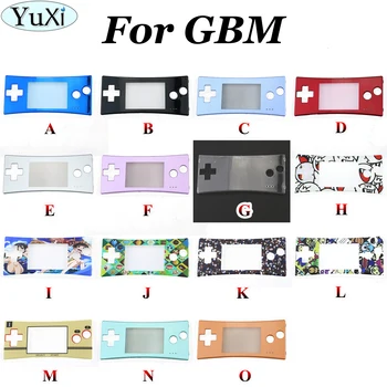 YuXi Siyah Kırmızı Mavi Ön ön kapak Değiştirme GameBoy Micro İçin GBM Ön Kasa Konut Onarım Bölümü