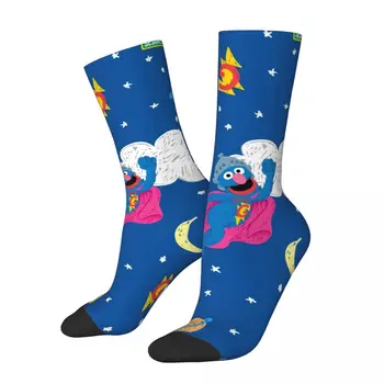 Çılgın Çorap Erkekler için Grover Estetik Hip Hop Harajuku Susam Sokak Mutlu Kaliteli Desen Baskılı Erkek Ekip Çorap Rahat Hediye