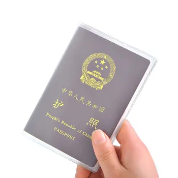 Şeffaf Pasaport Kapağı PVC KİMLİK Kredi Kartı Pasaport Tutucu Paket Kadın Erkek Kartları Kılıfı Çok Fonksiyonlu Seyahat Aksesuarları